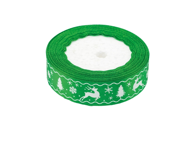 Wstążka satynowa Boże Narodzenie 25mmx22m WSX25-16 Brewis